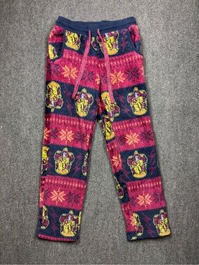 HARRY POTTER Hogwarts Pajama Pants Gryffindor Minkie Fleece Size Medium